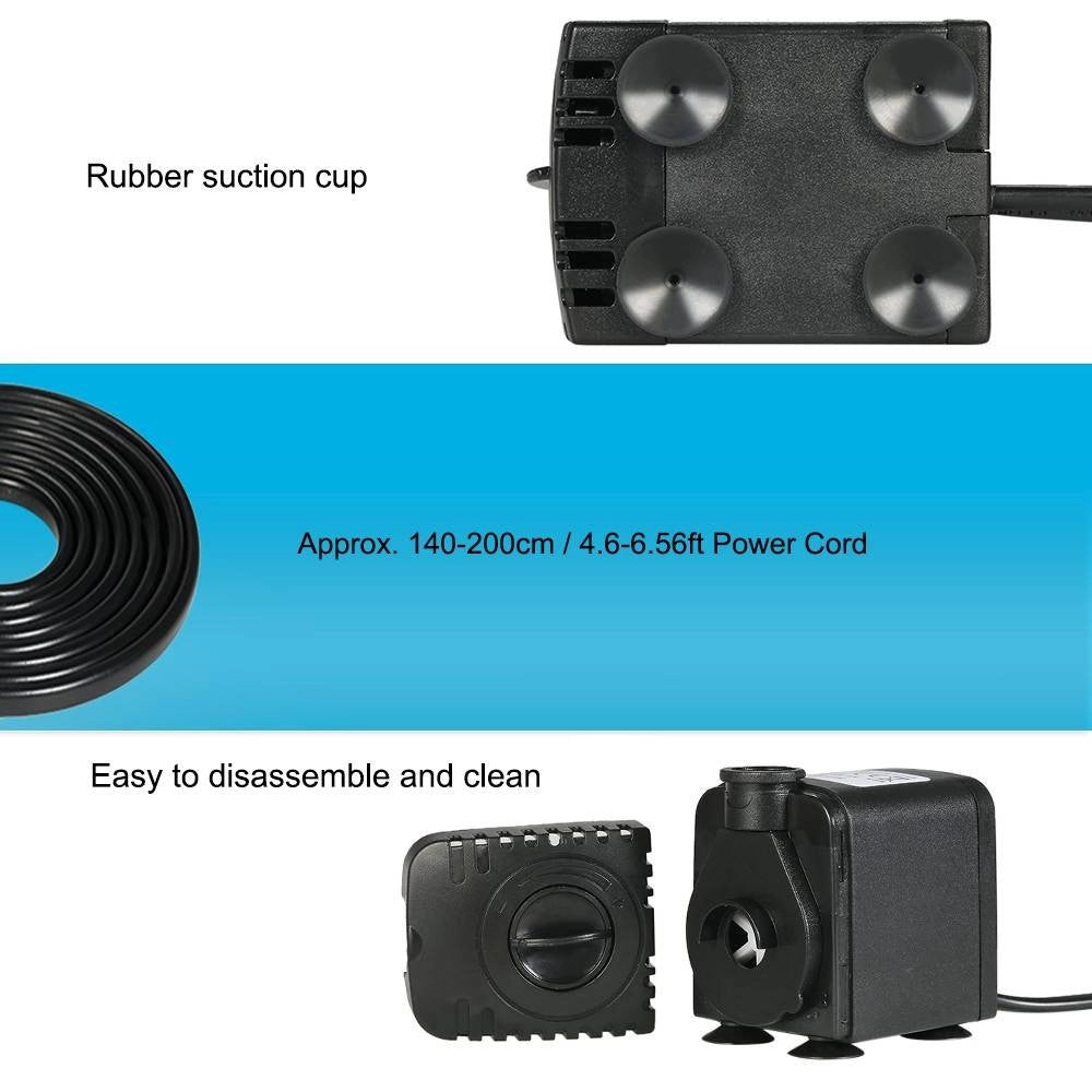 Trade Shop - Pompa Per Acqua Da Acquario Per Pesci 850 L/h Ad Immersione 12w 220v Regolabile -