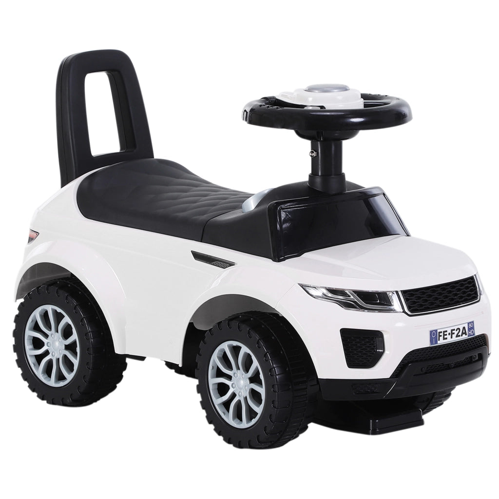Carrello cavalcabile per bambini ¨C Xylo ¨C bianco con clacson e vano portabigiochi 12-36 mesi