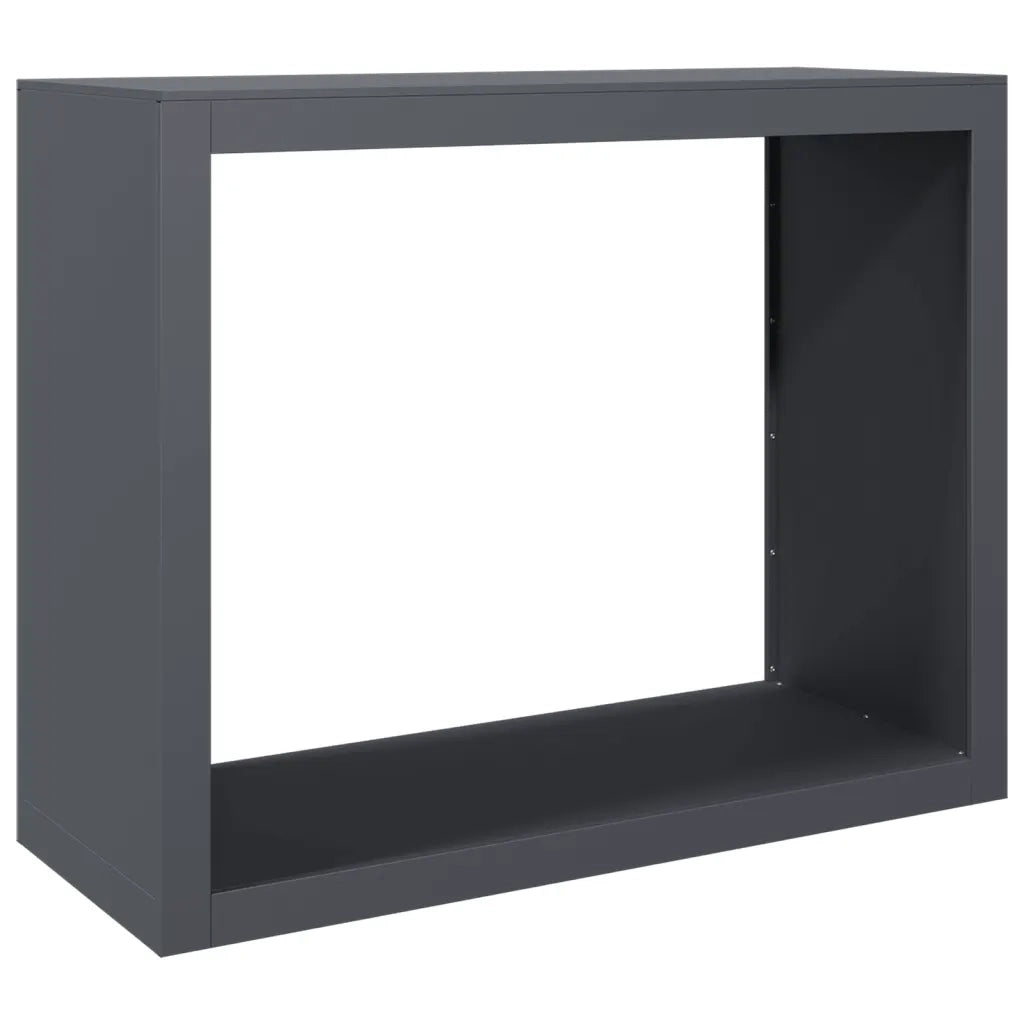Rastrelliera per Legna da Ardere Antracite 100x40x80 cm Acciaio 850977