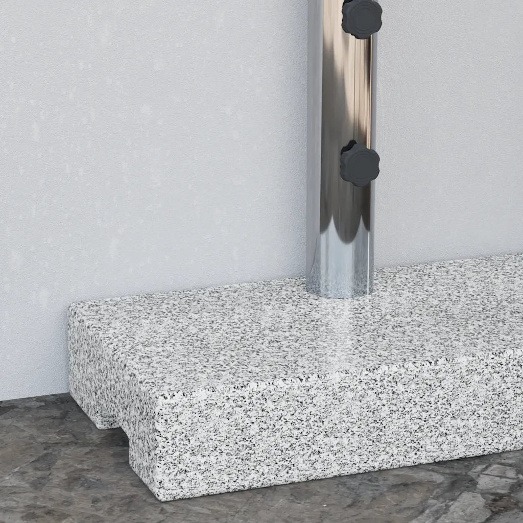 Base per Parasole-Base per ombrellone in Granito Rettangolare 25 kg