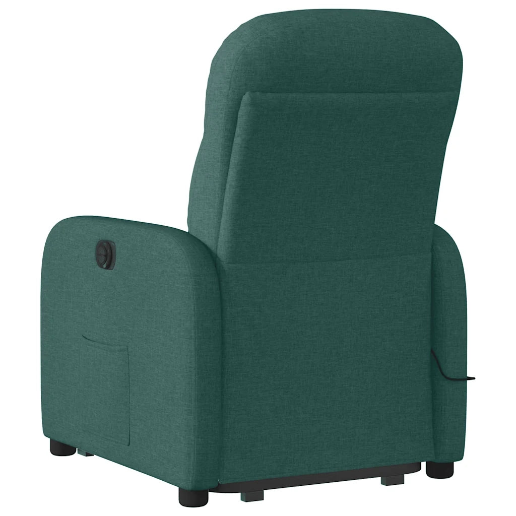 Divano Sedia-Poltrona Alzapersona Massaggiante Verde Scuro in Tessuto 110661