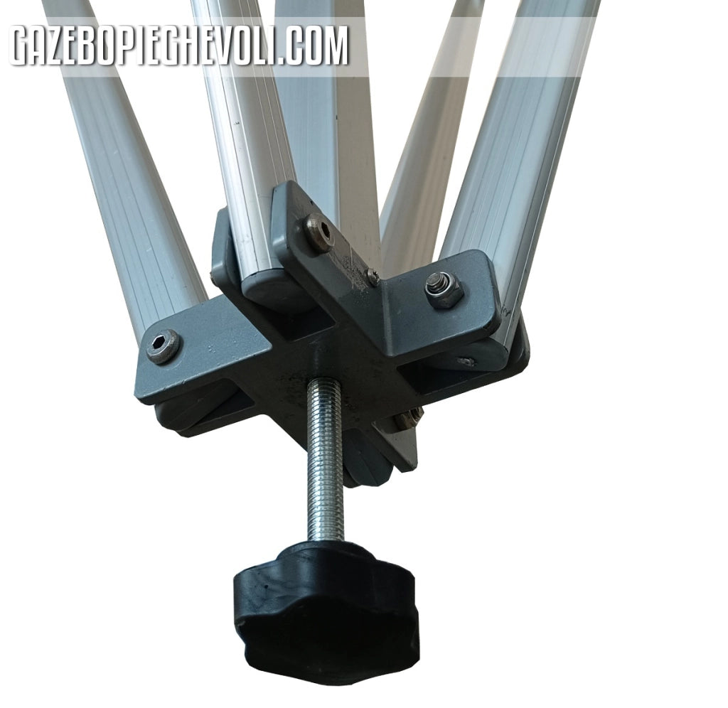 Gazebo 3x6 m blu certificato IGNIFUGO pieghevole alluminio piantone esagonale 45mm portatile estendibile richiudibile estensibile acciaio con laterali per fiere eventi stand chiosco tenda tendone mercato mercatino    