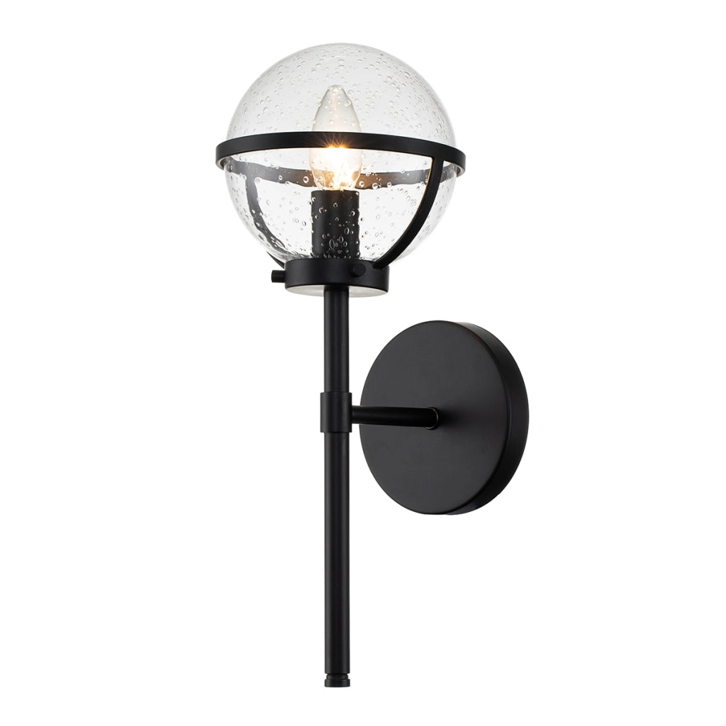 Applique bagno Hollis sfera vetro nera 1xE14 IP44 Hinkley