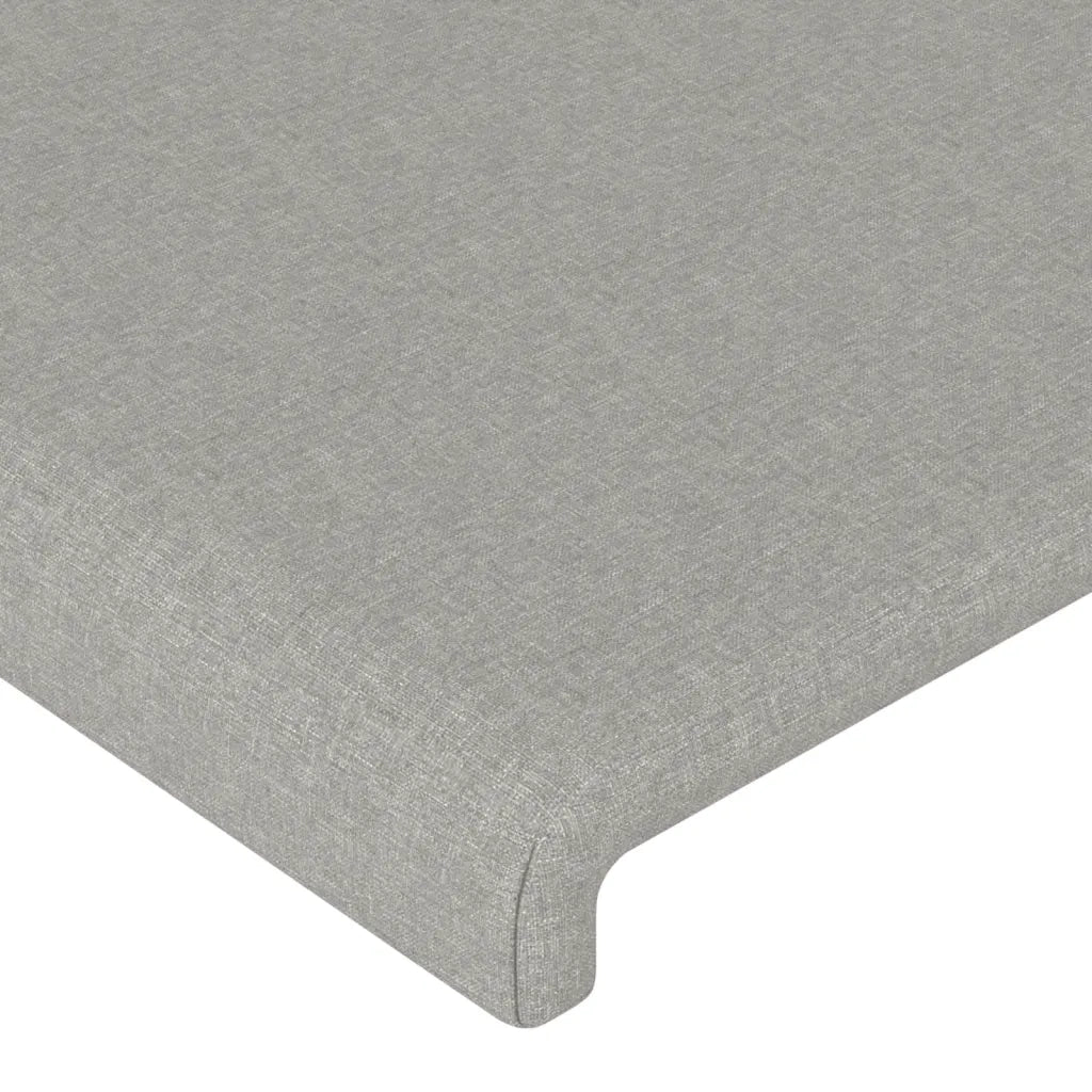 Testiera | Testata ad Orecchio Grigio Chiaro 93x16x118/128 cm in Tessuto