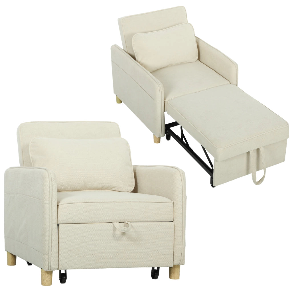 Sedia letto imbottita ¨C Minimal ¨C beige
