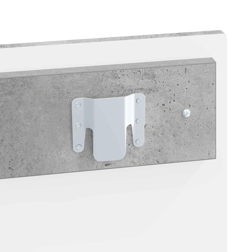 Testiera da Muro EDE Grigio Cemento Legno ingegnerizzato 896088