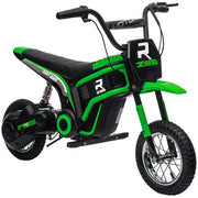 Moto Elettrica per Bambini con Acceleratore Manuale, 2 Velocit¨¤ 8-16km/h, Et¨¤ 8-12 Anni, Verde