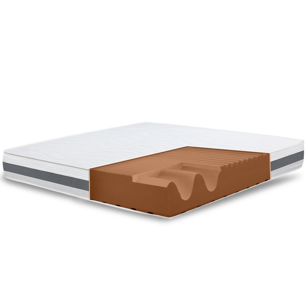 Materasso Singolo 105x220 cm in Memory Antibatterico | Altezza 25 cm | Rivestimento 3D Air in Fibra Ipoallergenica | Materasso Ortopedico a 7 Zone Differenziate Termosensibili
