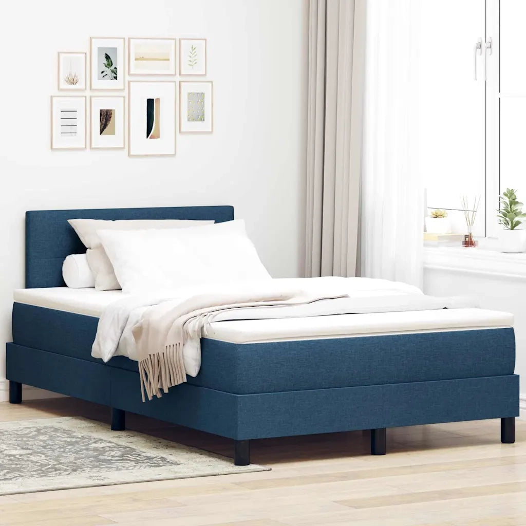 Letto a molle con materasso con led Blu 120 x 200 cm Tessuto