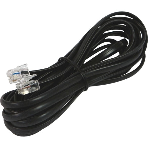 PROLUNGA TELEFONICA 3MT CAVO A 4 CONDUTTORI - 2 PLUG 6/4 C - COLORE NERO
