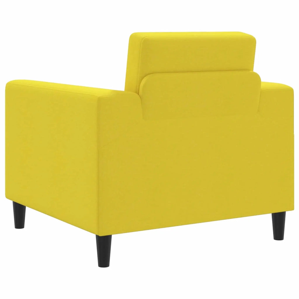 Poltrona-Divano Sedia Giallo Chiaro Tessuto 279594