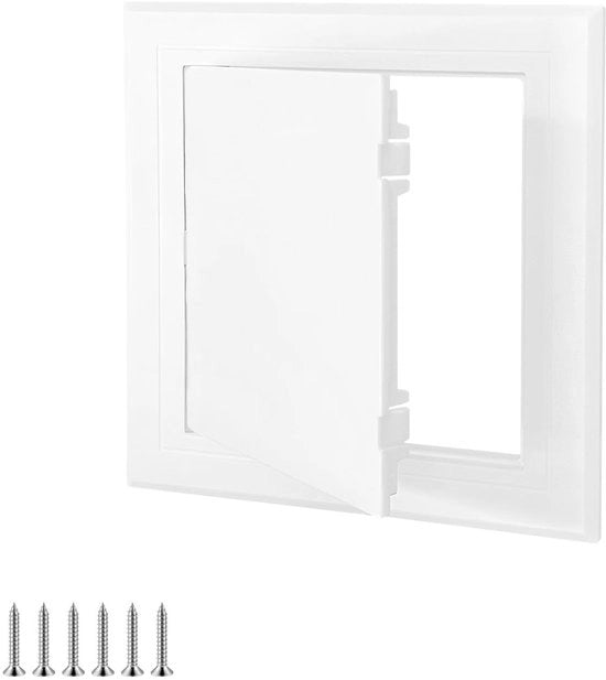 Porta di accesso 150 x 150 mm - Pannello di accesso - Estetica di design - Facile da installare - Risoluzione di manutenzione - Pannello di accesso con superficie pitturabile - Materiale in plastica - Porta di accesso
