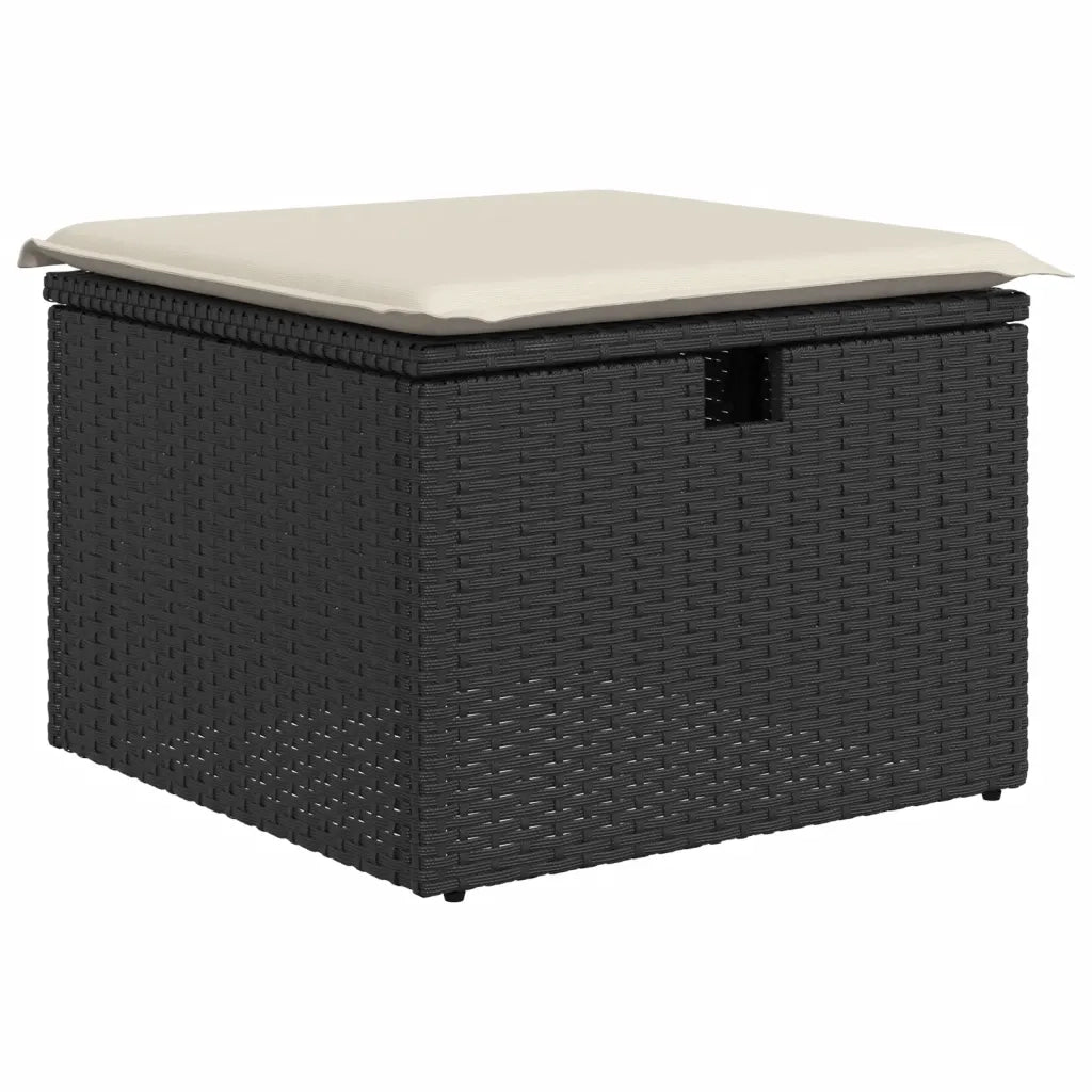 Set Divani da Giardino con Cuscini 7pz Nero Polyrattan 3274656