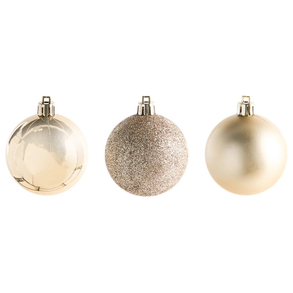 Set di 60 palline di Natale in plastica viola Decorazioni da appendere Stile tradizionale Palline di Natale Albero di Natale Glitter