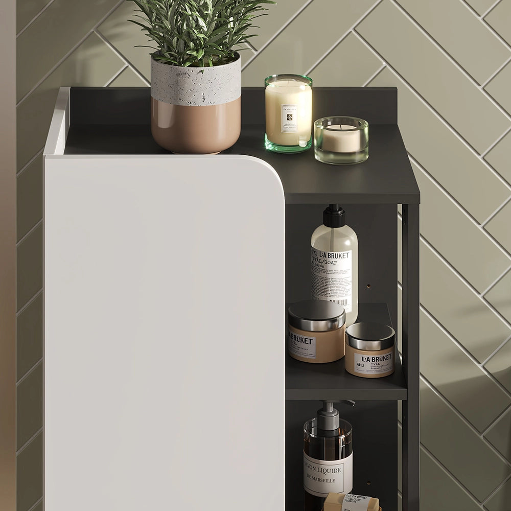 Vicco Set di mobili da bagno Antracite/bianco 3 parti