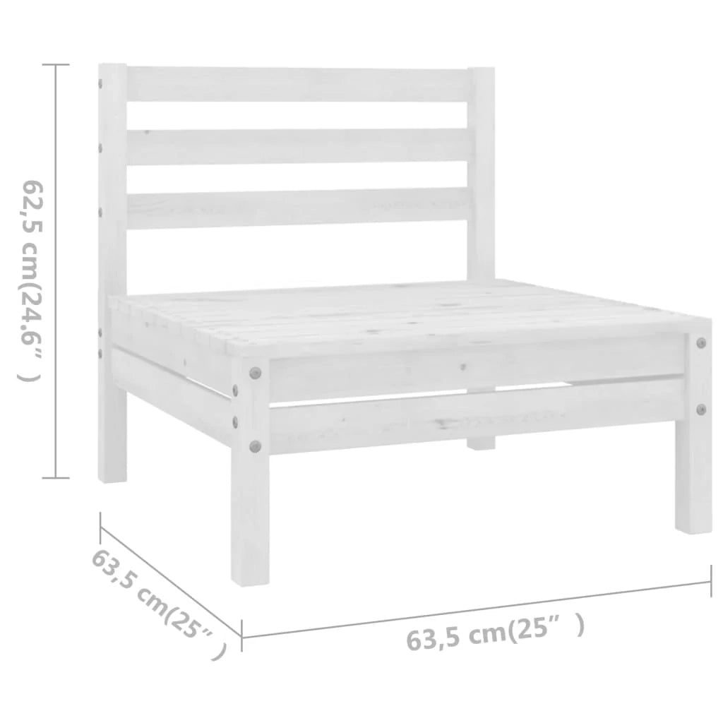 Set di mobili da giardino mobili da esterno 7 pezzi legno di pino massiccio bianco 02_0017404