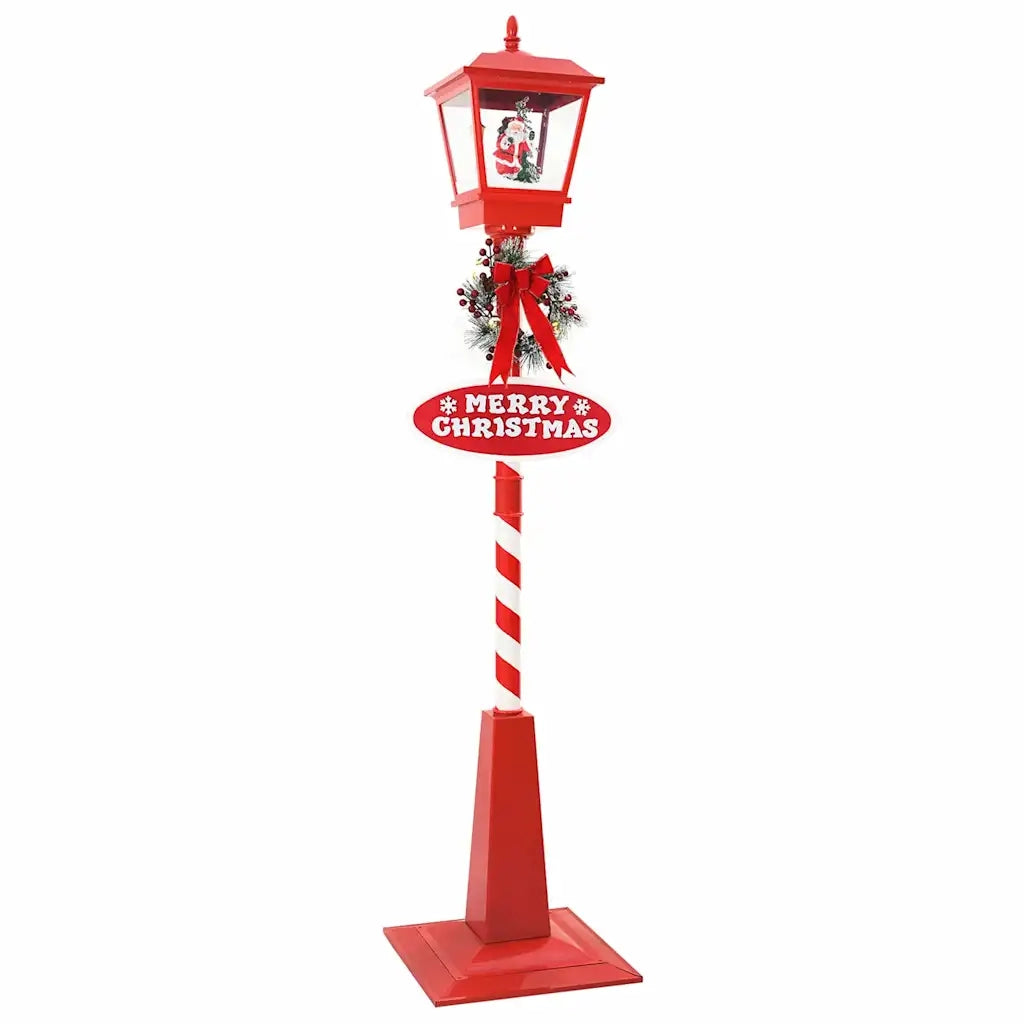 Lampada Stradale di Natale con Lanterna Rosso 40,5x40,5x180cm 42017508