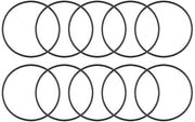 O-ring 58 mm diametro esterno - 10 pezzi - anelli di gomma - set di sigillaggio - gomma nitrile - sigillatura flessibile - Afdichtring