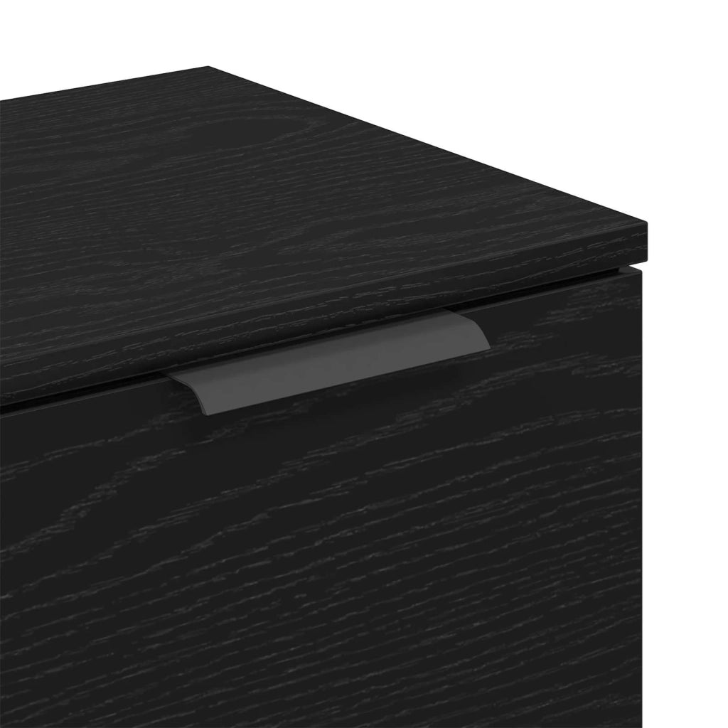 Credenza | Madia | Buffet da pranzo | Armadio da pranzo Rovere Nero 60 x 30 x 70 cm Legno multistrato