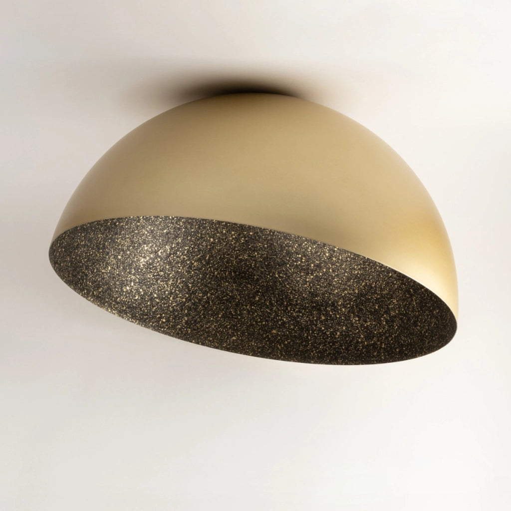 Plafoniera oro-nera cupola Ø35 Sfera E27 Sigma Lighting