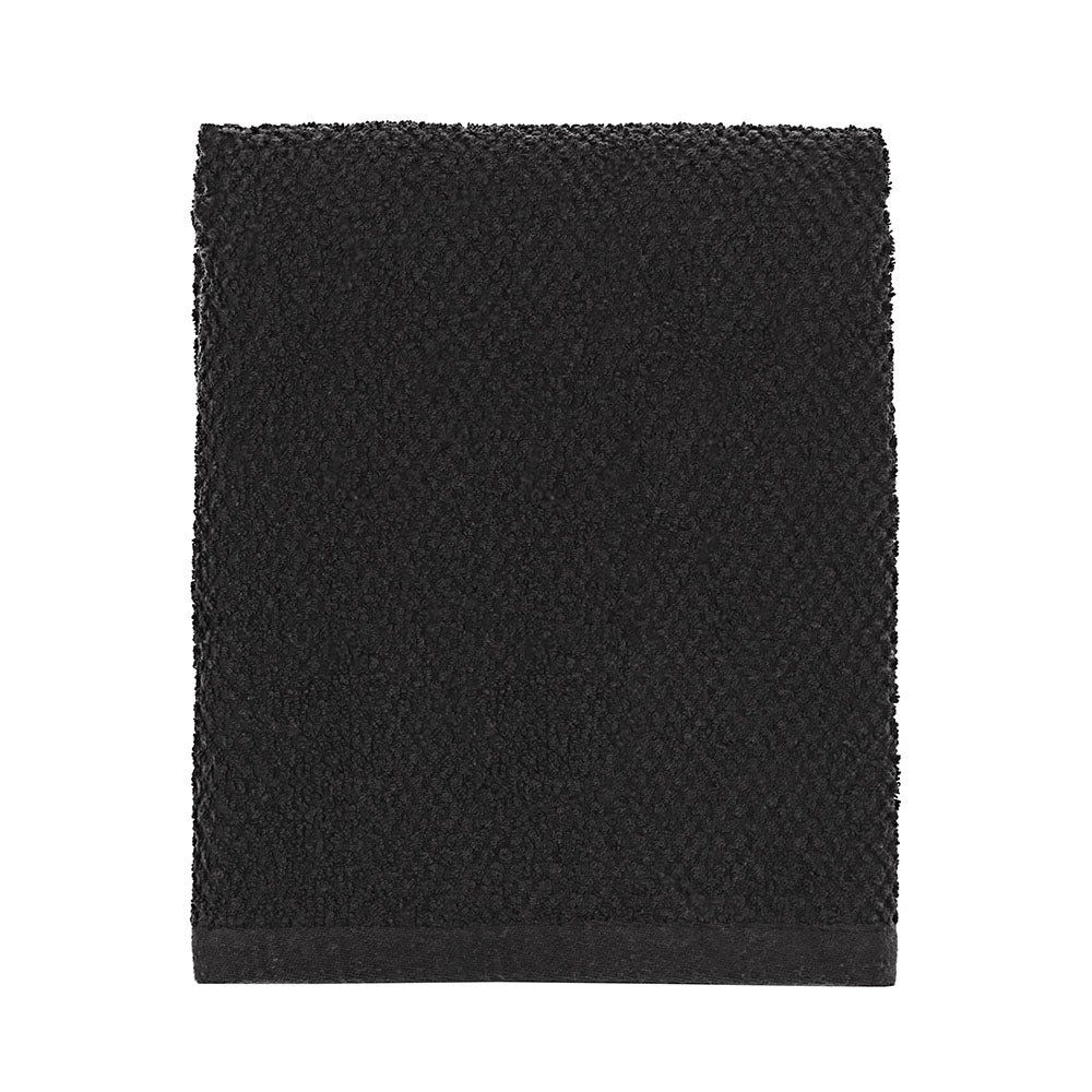Asciugamani ospite per bagno 55x100 cm nero in cotone 100%
