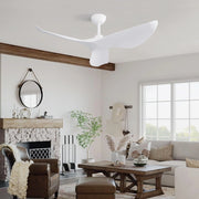 Ventilatore da soffitto 38 pollici con telecomando motore DC reversibile 6 velocità timer bianco opaco senza luce