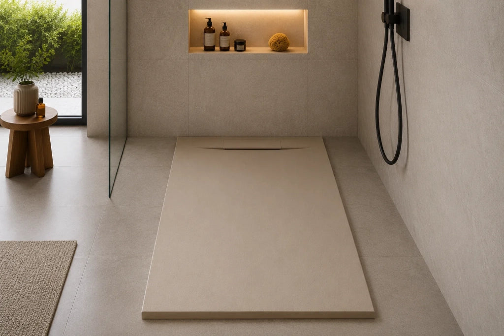 Piatto doccia OPALO 90x150 cm Cemento griglia Cemento