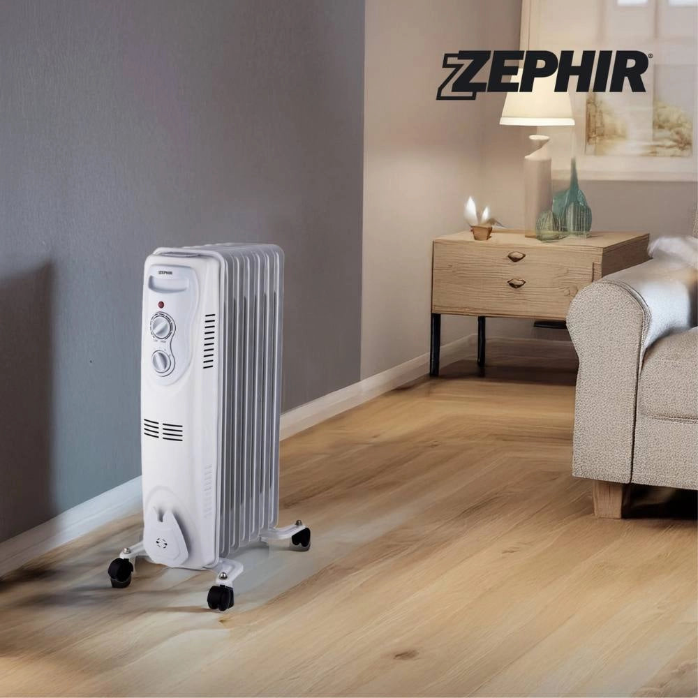 Radiatore a olio zephir zra1516 7 elementi 1500 w con termostato