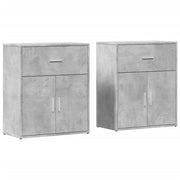 Buffet credenza cassettiera armadio mobile contenitore organizer per cucina soggiorno salotti set da 2 60 x 31 x 70 cm legno ingegnerizzato grigio 02_0036857