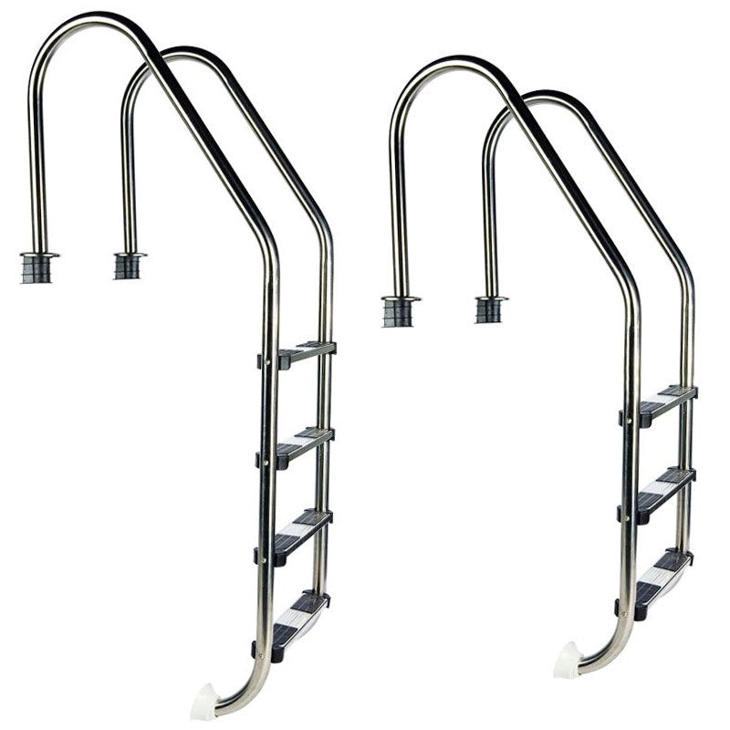 Scaletta per piscina interrata STANDARD in acciaio Inox 316L Configurazione: 3 Gradini
