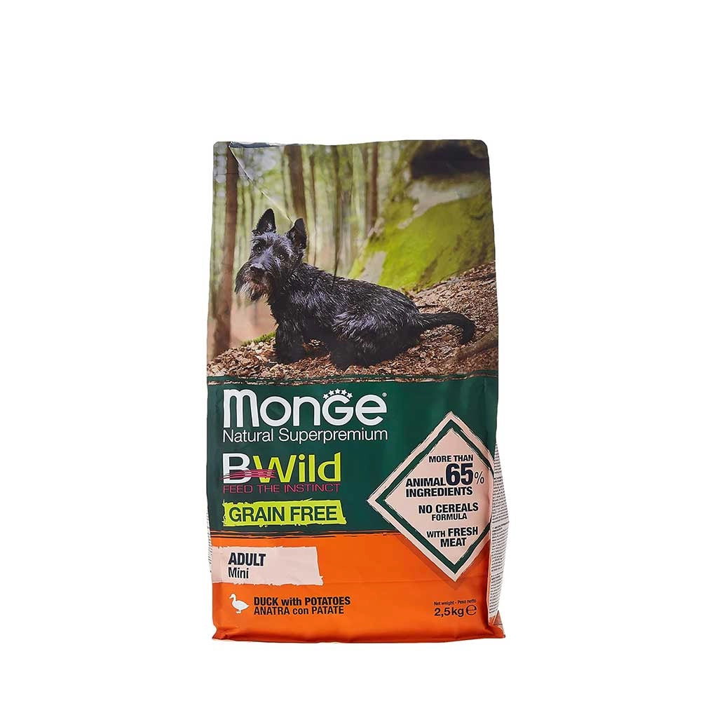 Monge Dog Bwild Grain Free Mini Adult Anatra e Patate 2,5kg