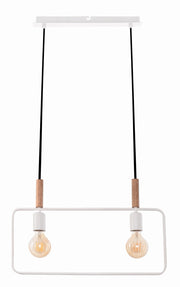 Lampada a sospensione Frame Candellux bianca 2xE27