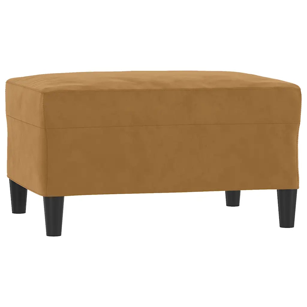 Set di Divani 4 pz con Cuscini Marrone in Velluto