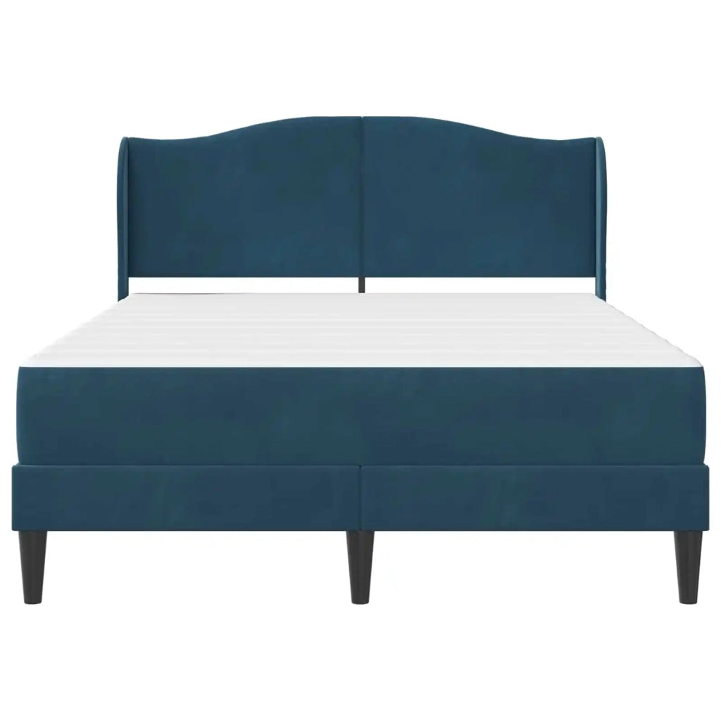 Struttura del letto con testiera Blu 160 x 200 cm Velluto 3415219