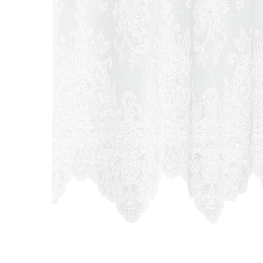 Tenda in Pizzo con tende Bianco 245 x 200 cm Poliestere