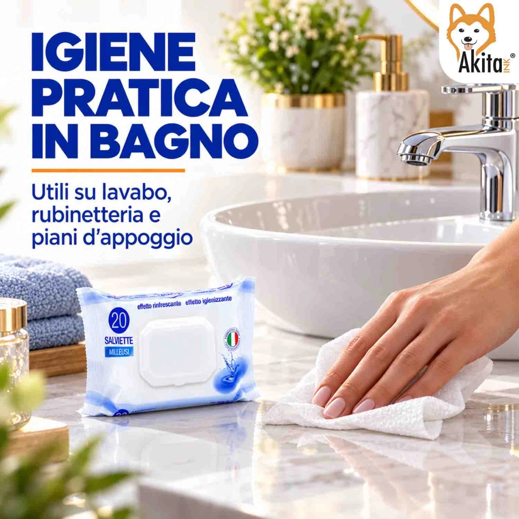 Akitaink 12 Confezioni Salviettine Milleusi Pocket 240 Pz
