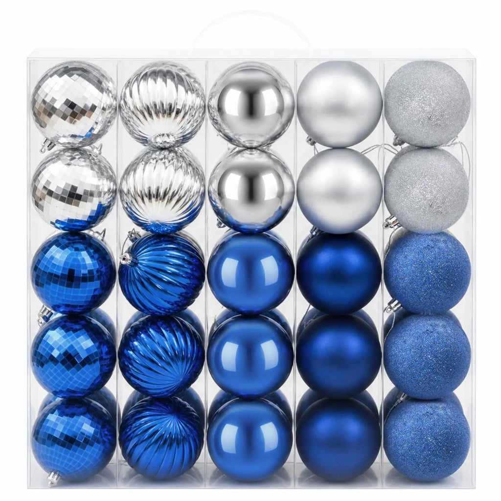 Set di Palline di Natale 50 pz Blu e argento Diam. 8 cm 42050686