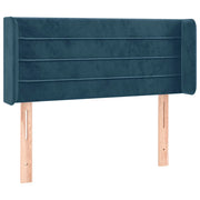 Testiera | Testata ad Orecchio Blu Scuro 93x16x78/88 cm in Velluto