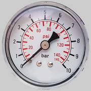 MANOMETRO Ø 50 POSTERIORE  0÷6 bar     MADE IN ITALY
