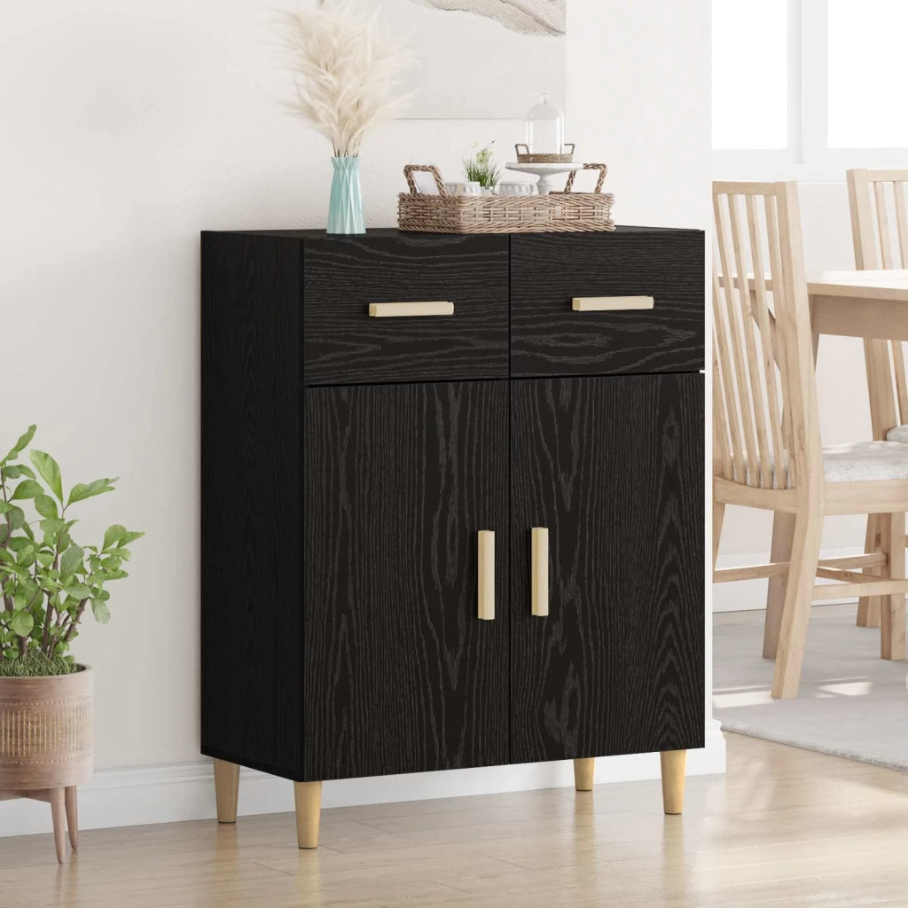 Credenza Rovere nero 34 x 69.5 x 89 cm Legno multistrato 880672