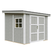 Casetta da giardino di qualit?  PREMIUM 5,9 m?² - H231x248x294 cm - Senza pavimento e parete laterale - Timbela M938B-TUNDRA GREY
