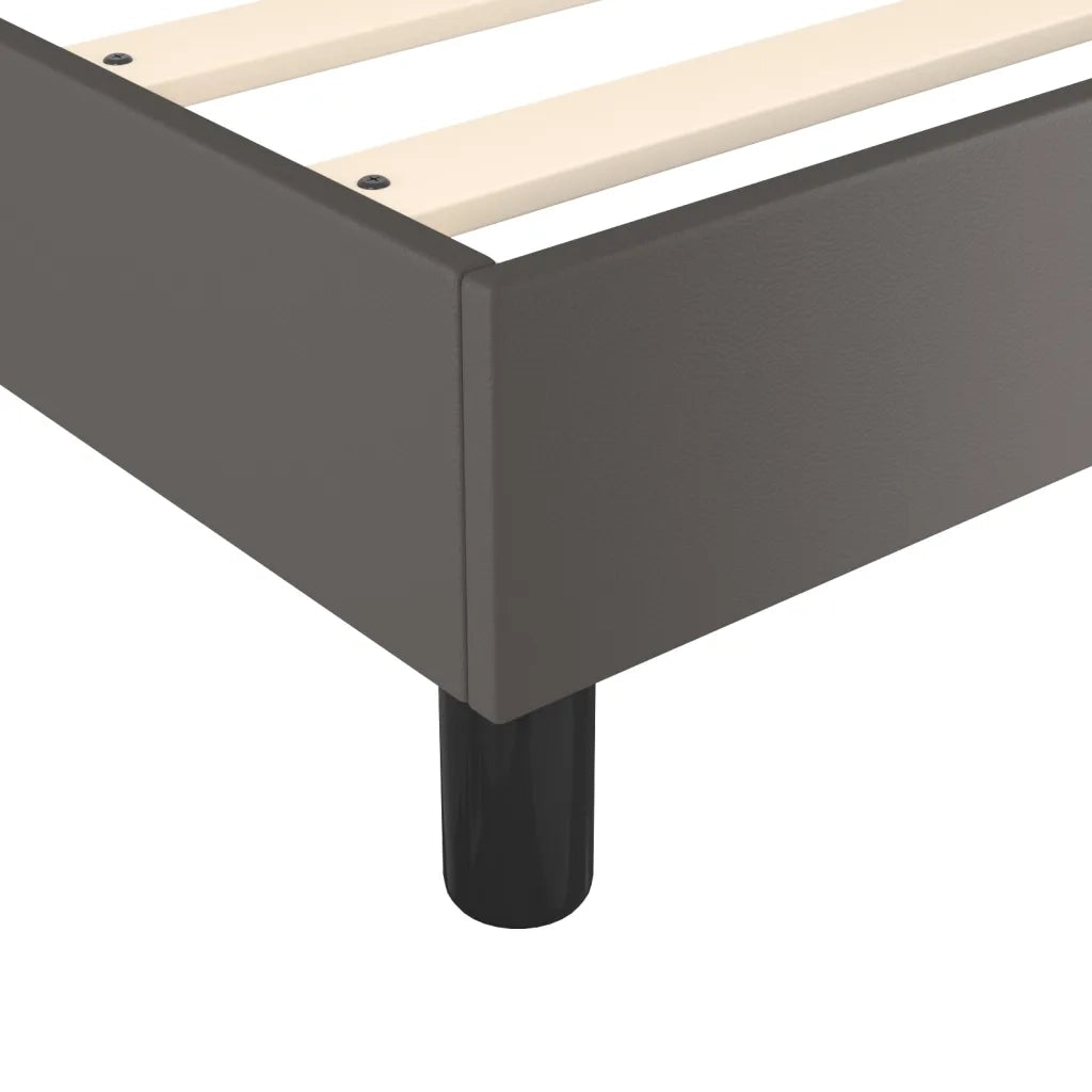 Struttura Letto a Rete a Molle-Giroletto Grigio 100x200 cm in Similpelle 751339