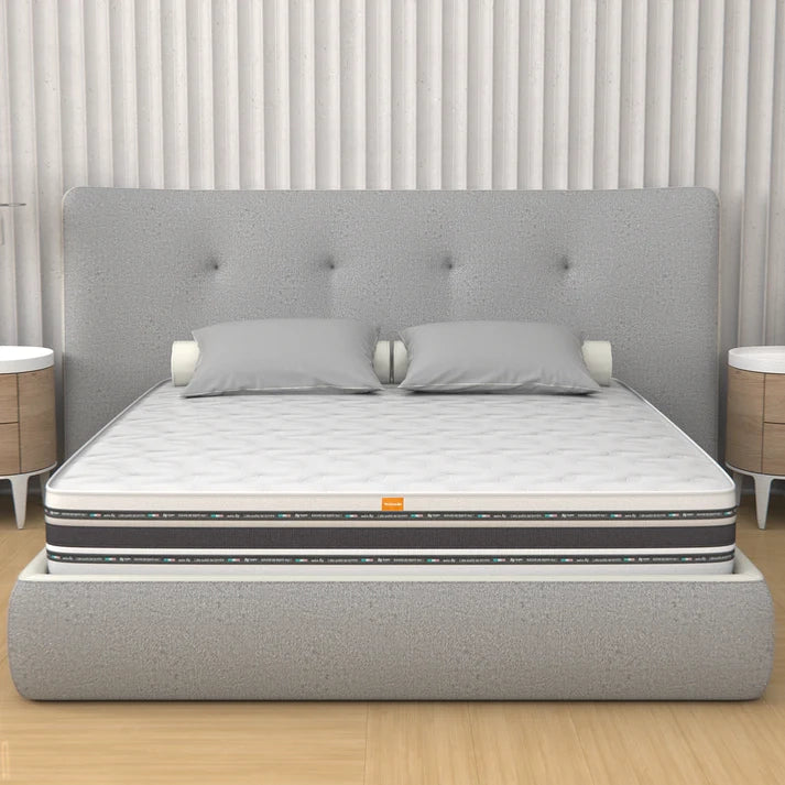 Materasso Alla Francese 140x200 cm a Molle Bonnel e Memory, alto 26 cm - Box System, Traspirante | Rubino