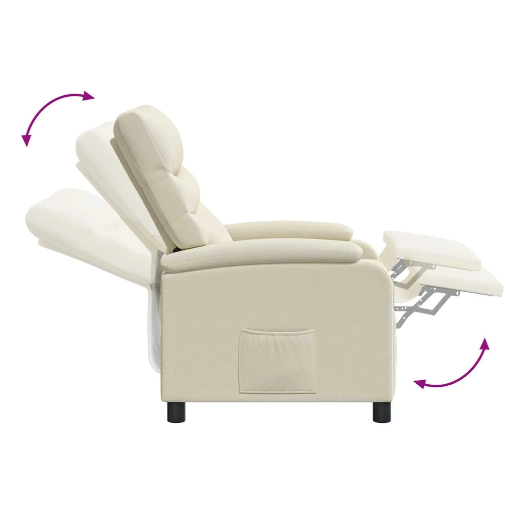 Poltrona Massaggiante Crema Similpelle 42034902