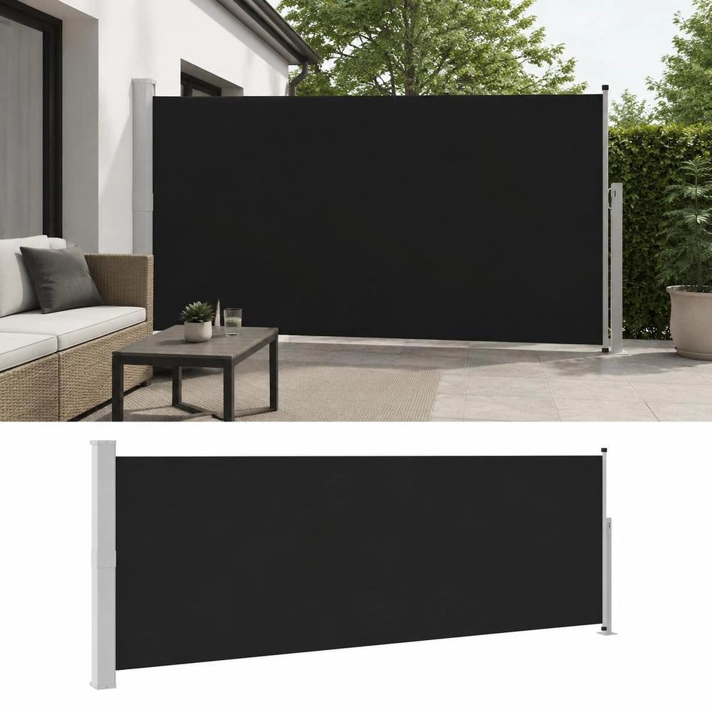 Extendable Side Awning 170x300 Cm Black