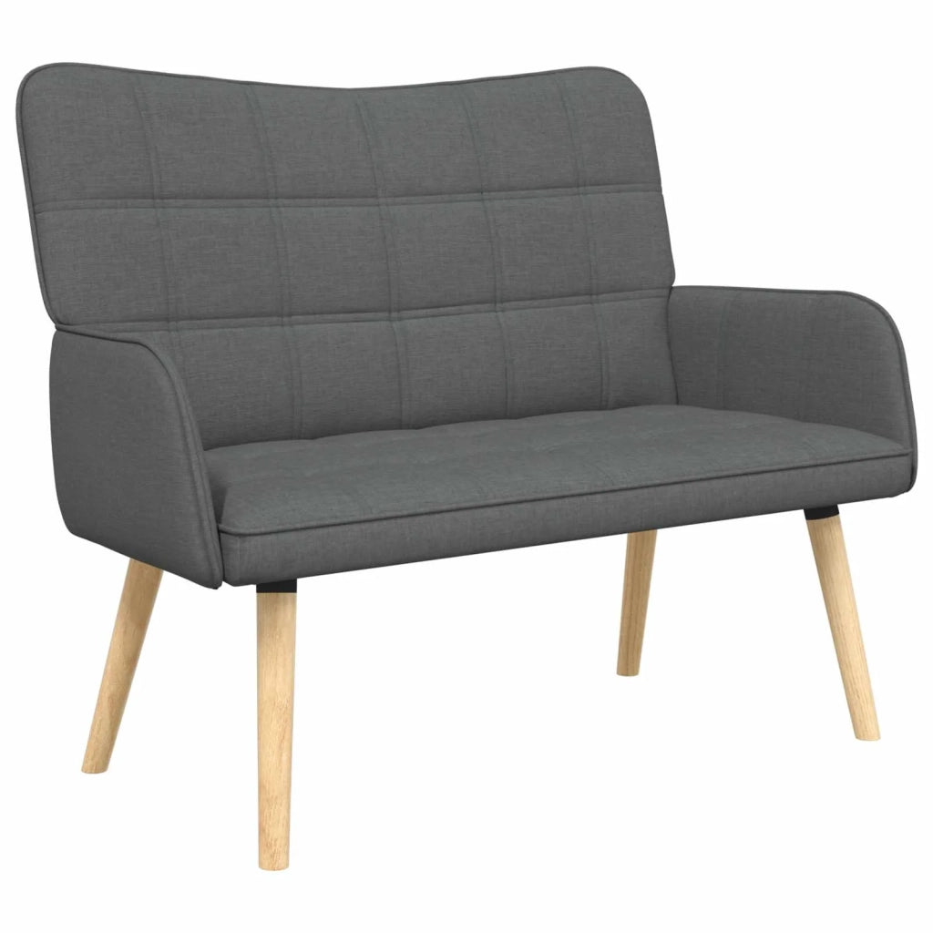 Sofa a Due Posti Grigio scuro 115 x 61 x 87 cm Tessuto 42028892