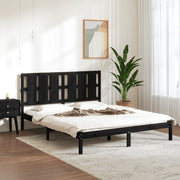 Giroletto Nero in Legno Massello 150x200 cm King Size 3105609