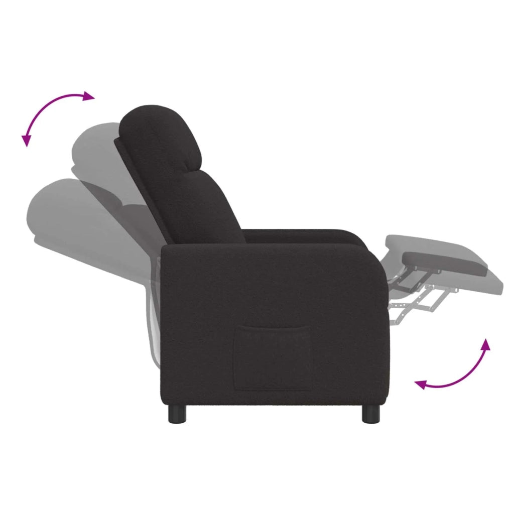 Poltrona Massaggiante Nero Bouclé 42034955