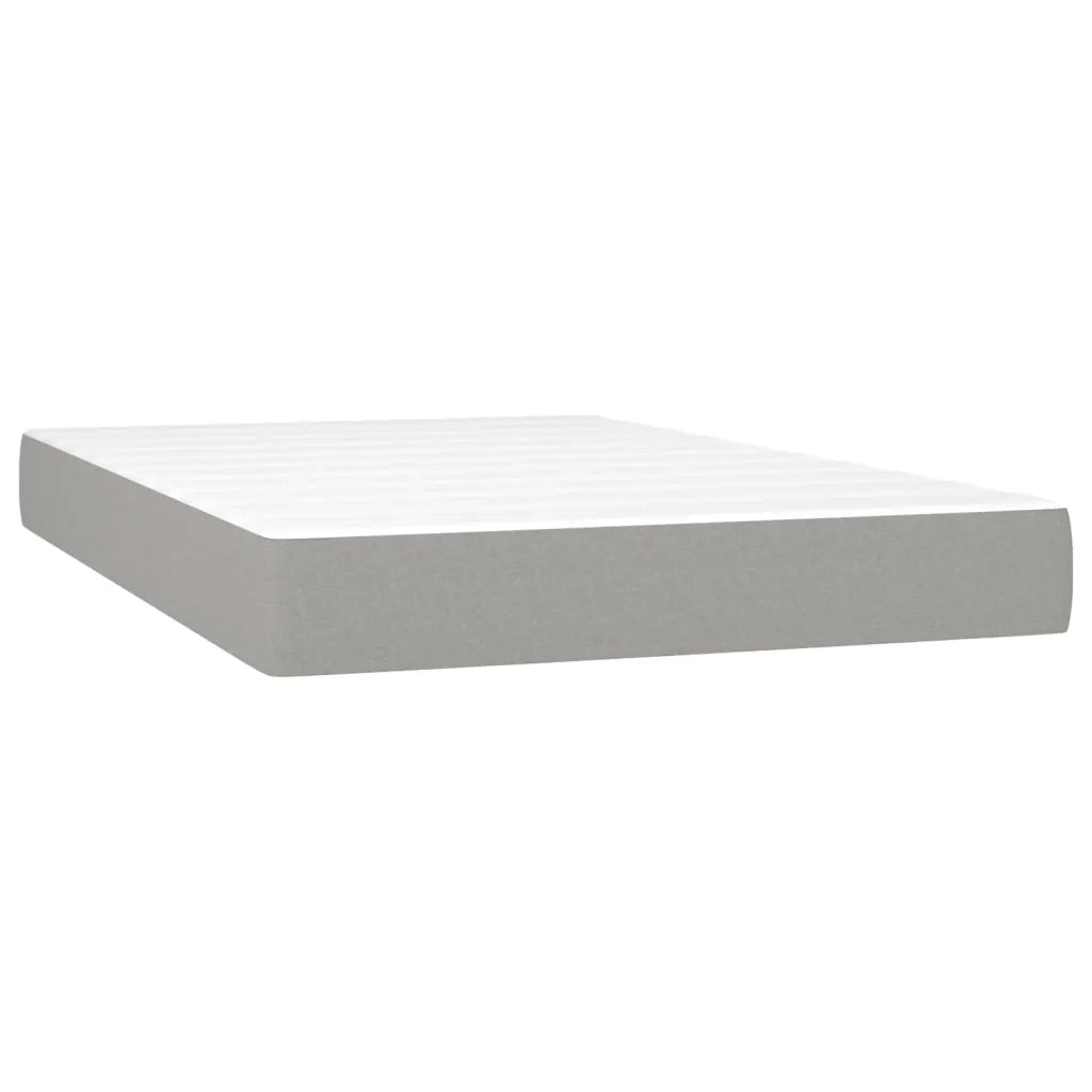 Giroletto a Molle con Materasso Grigio Chiaro 120x200cm Tessuto 3137381