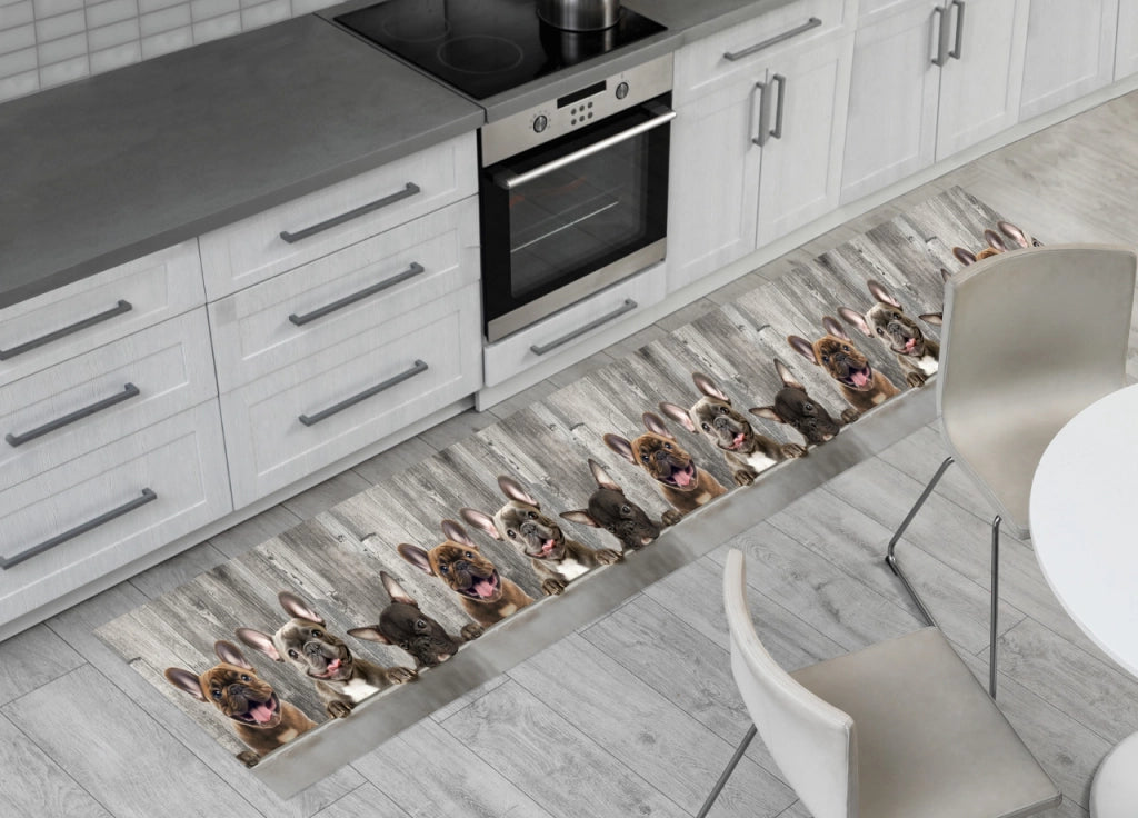 Tappeto Passatoia Cucina Antiscivolo Con Stampa Digitale Dis. Bulldog 497 - 50x500 - Bulldog